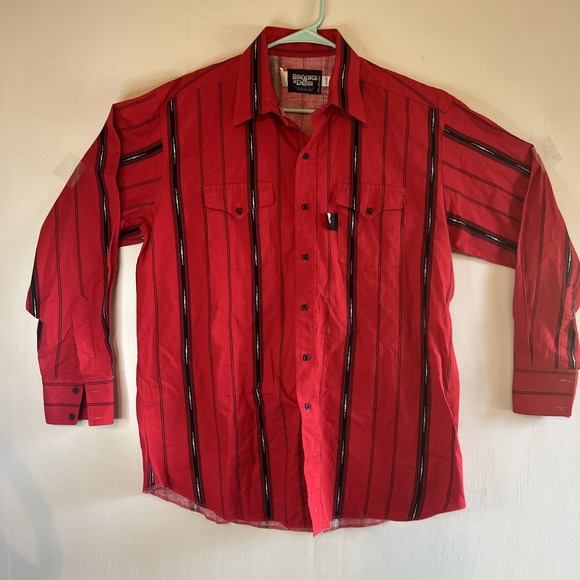 Rare Vintage Brooks & Dunn Panhandle Slim Men 17X35 Button‎ Up Shirt Western - Picture 1 of 10